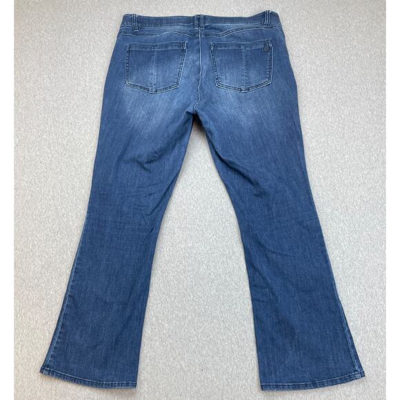 Democracy Jeans Womens 18W Blue Denim Cotton Blend Stretch Ab Solutions Bootcut - Picture 2 of 6